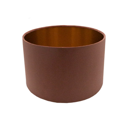 Blush Pink Velvet Drum Lampshade Brushed Copper Inner