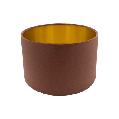 Blush Pink Velvet Drum Lampshade Brushed Gold Inner