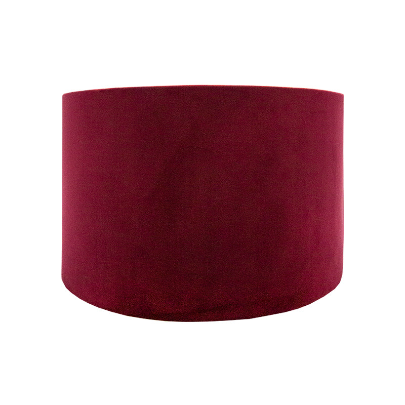 Voyage Red Velvet Drum Lampshade