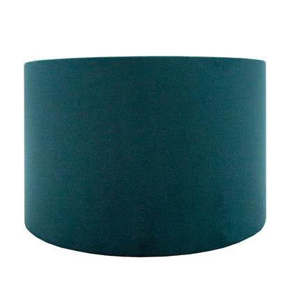 Teal Velvet Drum Lampshade