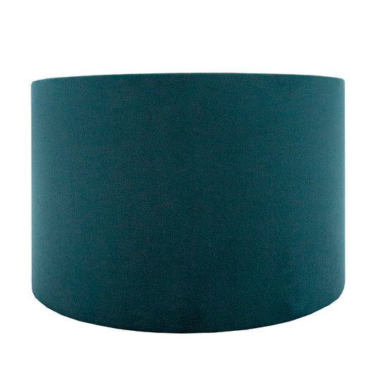 Teal Velvet Drum Lampshade