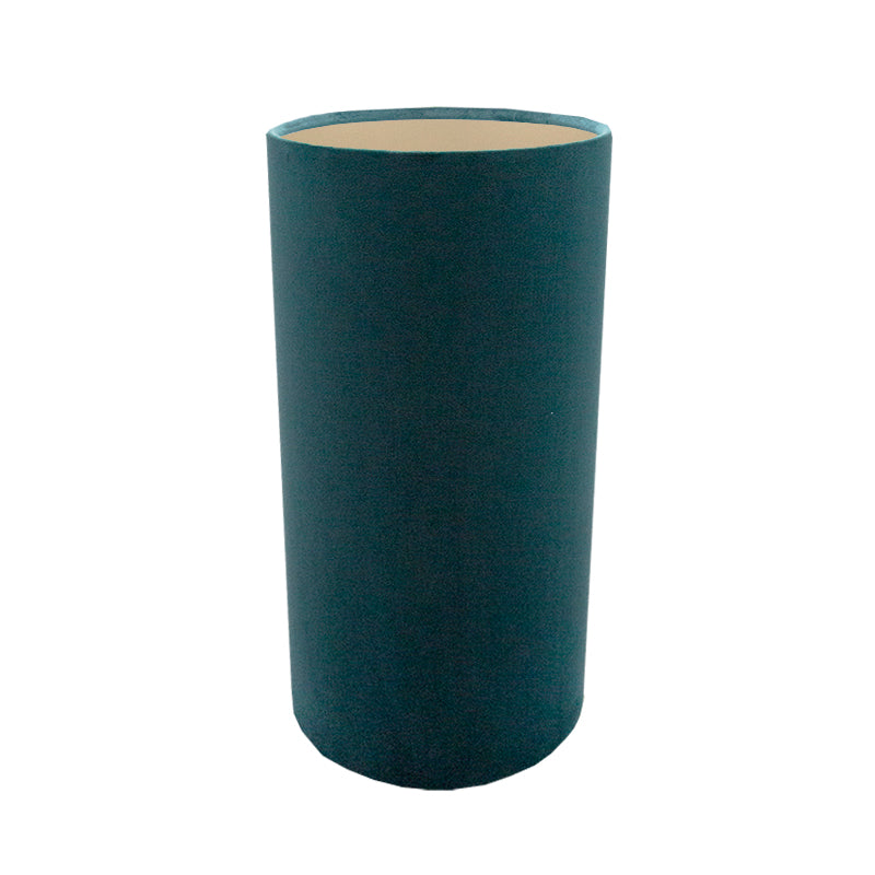 Teal Velvet Tall Drum Lampshade