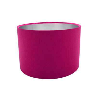 Fuchsia Bright Pink Velvet Drum Lampshade
