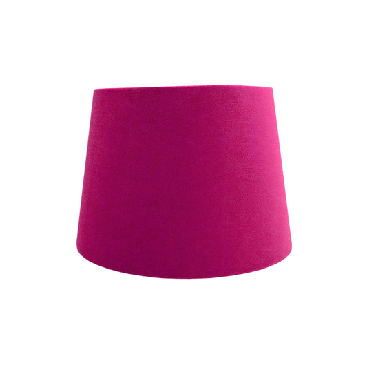 Fuchsia Bright Pink Velvet French Drum Lampshade
