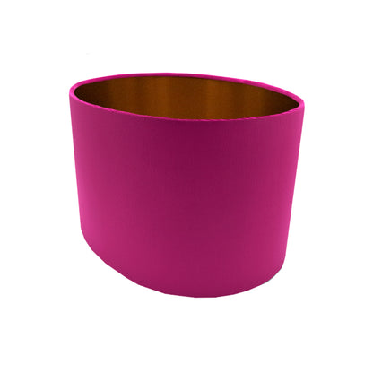 Fuchsia Bright Pink Velvet Oval Lampshade