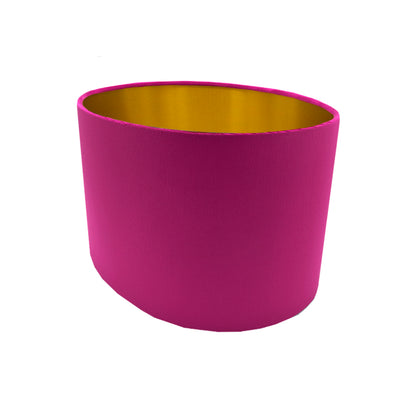 Fuchsia Bright Pink Velvet Oval Lampshade
