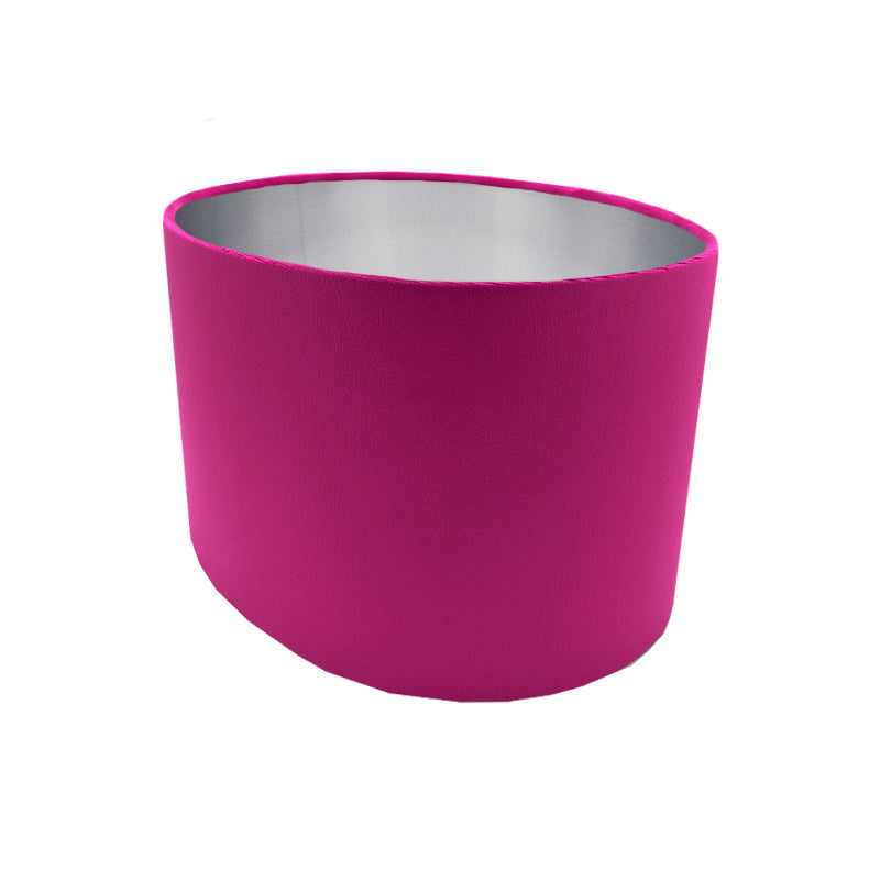 Fuchsia Bright Pink Velvet Oval Lampshade