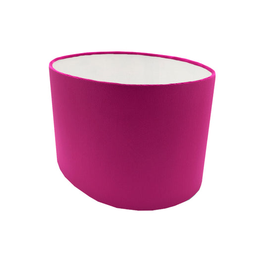 Fuchsia Bright Pink Velvet Oval Lampshade