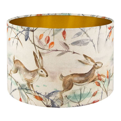 Voyage Winter Hares Drum Lampshade