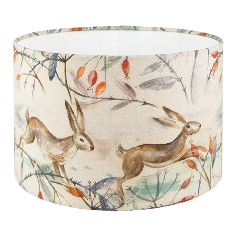Voyage Winter Hares Drum Lampshade