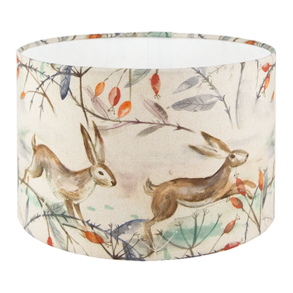 Voyage Winter Hares Drum Lampshade