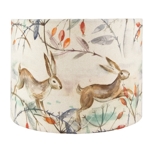 Voyage Winter Hares Drum Lampshade