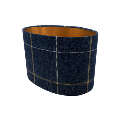 Winsford Navy Blue Tartan Oval Lampshade