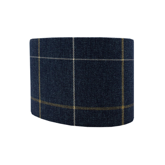 Winsford Navy Blue Tartan Oval Lampshade